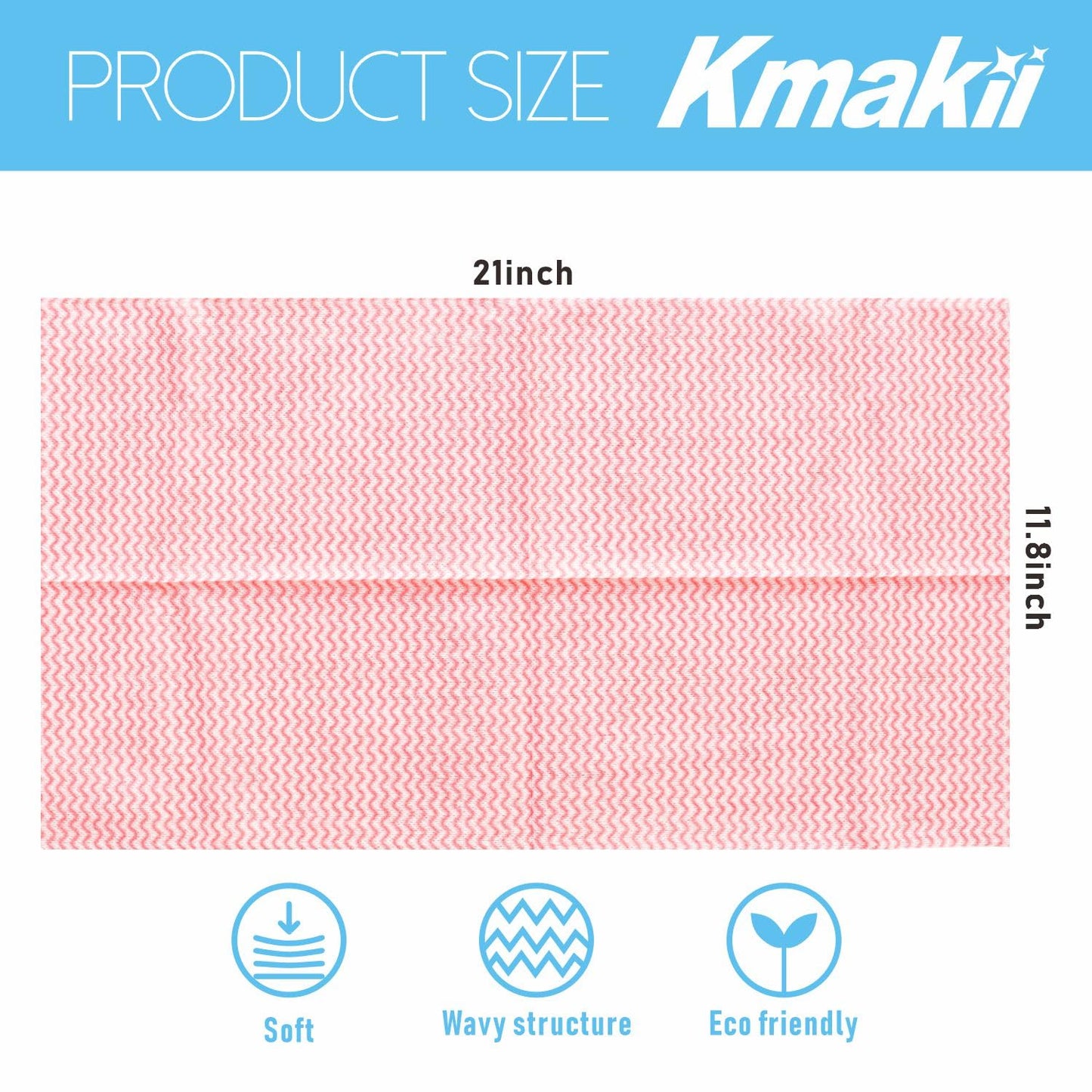 CLEAN LEADER Disposable Handi Wipes Dish cloth Dish Towels Dish Rags Towels Handy Wipes Reusable Cloths,Multi-purpose,Pink 11.8 x 20", 80 Count/Bag