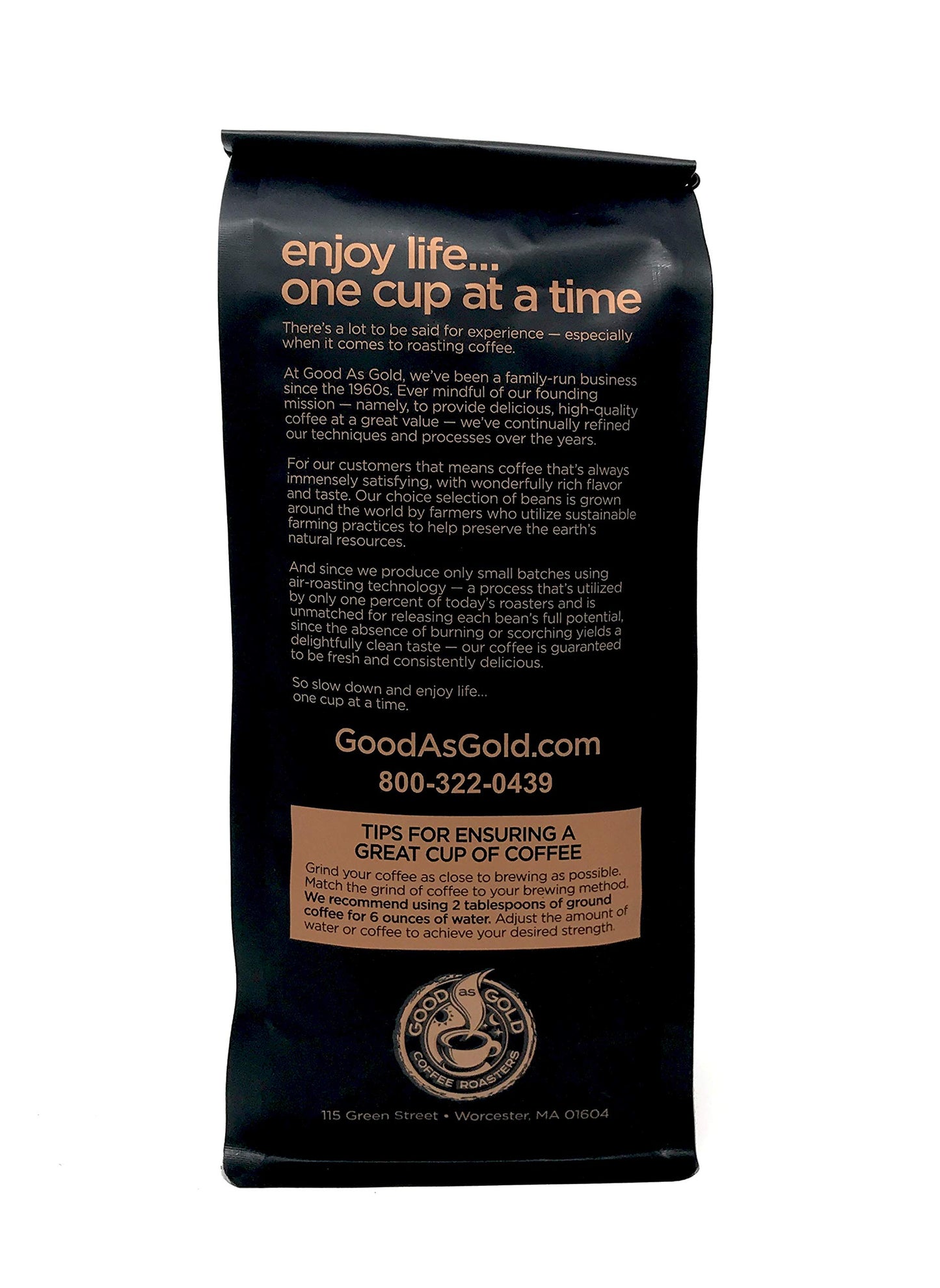 Good As Gold Coffee Roasters - Blueberry Flavored Whole Bean Coffee, 12 Oz