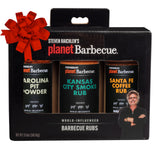 Steven Raichlen's Planet Barbecue Gourmet BBQ Rubs & Spices 3 Pack Gift Box - Grill Seasonings with USA Inspired Flavors - Grilling Gift for Fathers