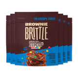 Brownie Brittle - M&M’S Minis Thin and Crispy Sweet Snacks (Pack of 6, 4 oz), Rich Gourmet Brownie Bites Dessert