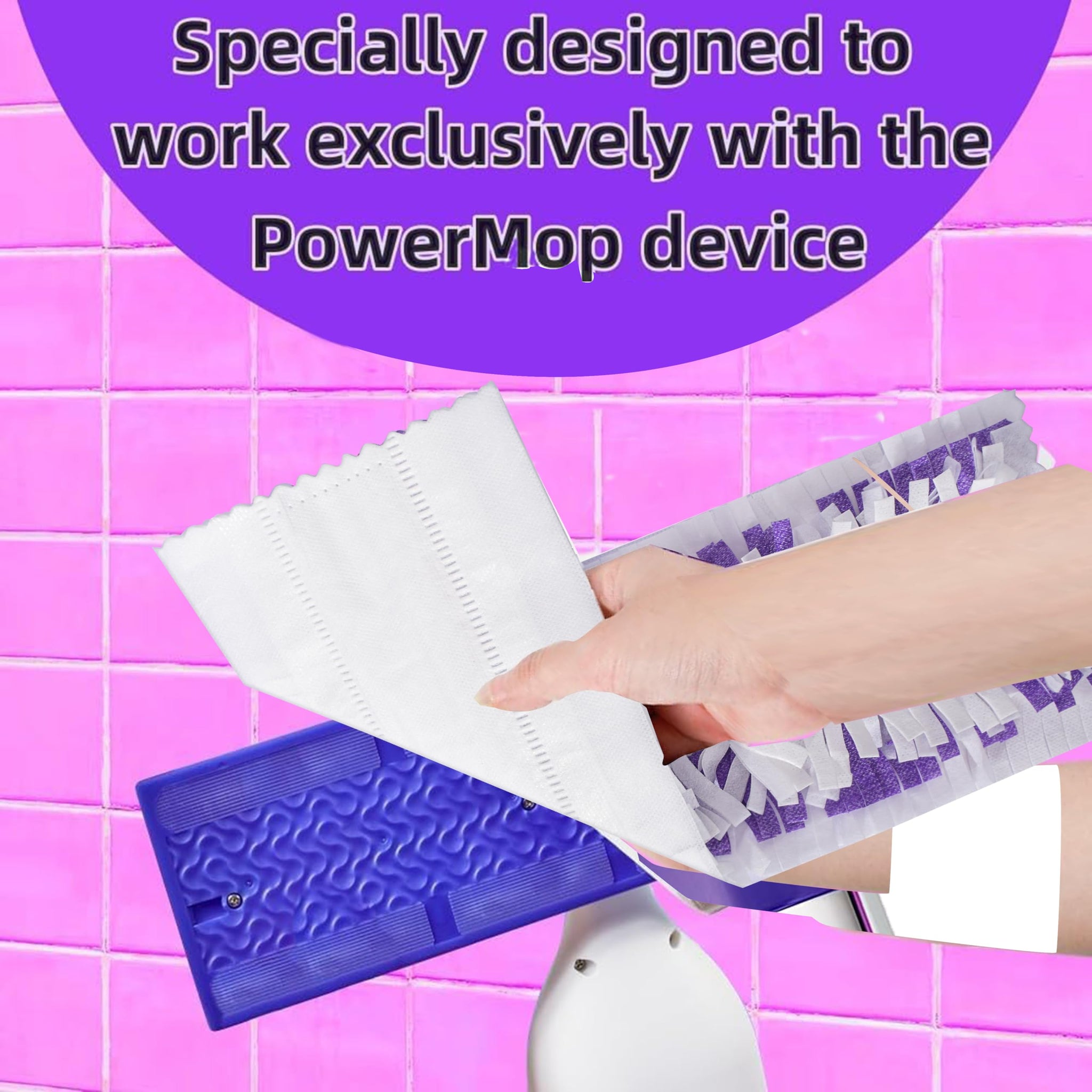 Disposable Mopping Pad Refills for PowerMop Multi-Surface Mopping Pad Refills for Floor Cleaning, 20 Count