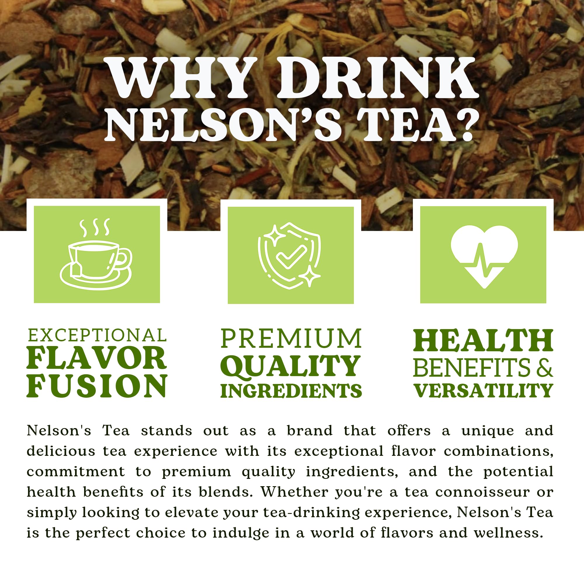 Nelson's Tea Raspberry Chocolate Truffle - Loose Leaf Black Tea with Raspberry Leaf, Chocolate Rooibos, Truffle Essence, Carob Beans, Hibiscus