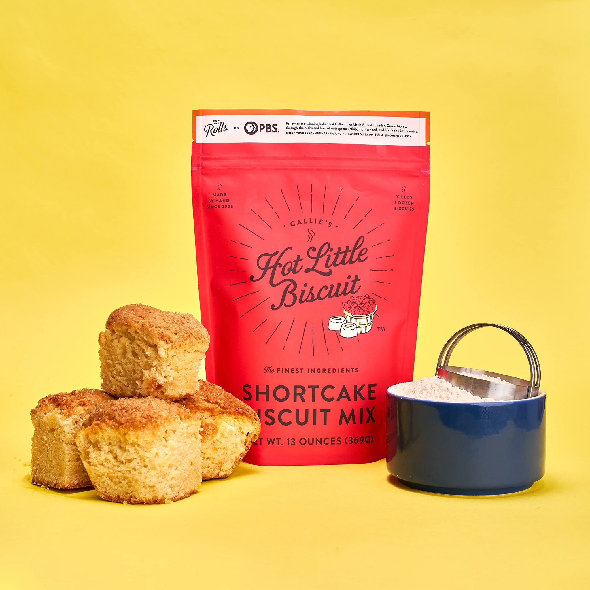 Callie's Hot Little Biscuit Shortcake Biscuit Mix | Fast, Easy, Delicious | 2 Bags of Biscuit Mix | 13oz per bag | Makes 24 Shortcake Biscuits