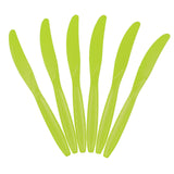 JAM Paper Big Party Pack of Premium Plastic Knives - Lime Green - 100 Disposable Knives/Box