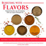 Indian Spice Sampler Kit Gift Set by Flavor Temptations | 6 Salt-free, Gluten-free Spices including Garam Masala, Turmeric, Cumin, Curry powder | 3