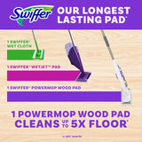 Swiffer PowerMop Wood Mopping Pad Refills for Floor Cleaning, 11 Count