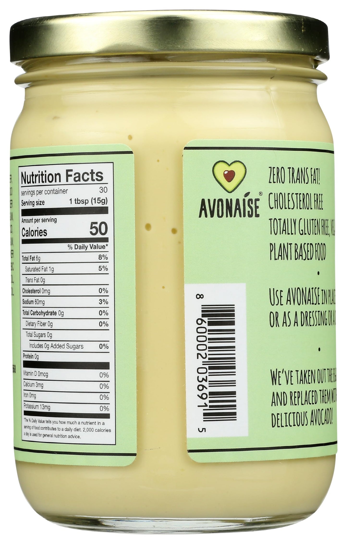AVONAISE Savory Herb Vegan Avocado Mayonnaise, 12 OZ
