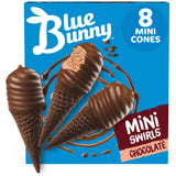 Blue Bunny, Mini Swirls Cones, Chocolate, 22.5 oz (Frozen)