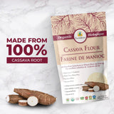 Ecoideas Organic Cassava Flour 500g - Gluten-Free, Grain-Free, Non-GMO - Ideal for Baking and Cooking - High Fiber, Iron-Rich, Perfect for Healthy