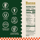 Banza Brown Rice Spaghetti - Gluten-Free Pasta Made in Italy - Non-GMO, 10oz - Classic Texture, Perfect for Leftovers