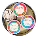 Satya Blends Indian Spice Gift Set Pack of 3 - Cilantro Chutney, Curry Kamaal & Sona Saffron Seasoning Mix Trio, Vegan, Gluten Free, Low Sodium, No