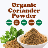 Food to Live Organic Coriander Powder, 12 Pounds - Freshly Ground, Pure, Natural Spice for Cooking, Baking and Seasoning, Non-GMO, Vegan, Kosher, Bulk