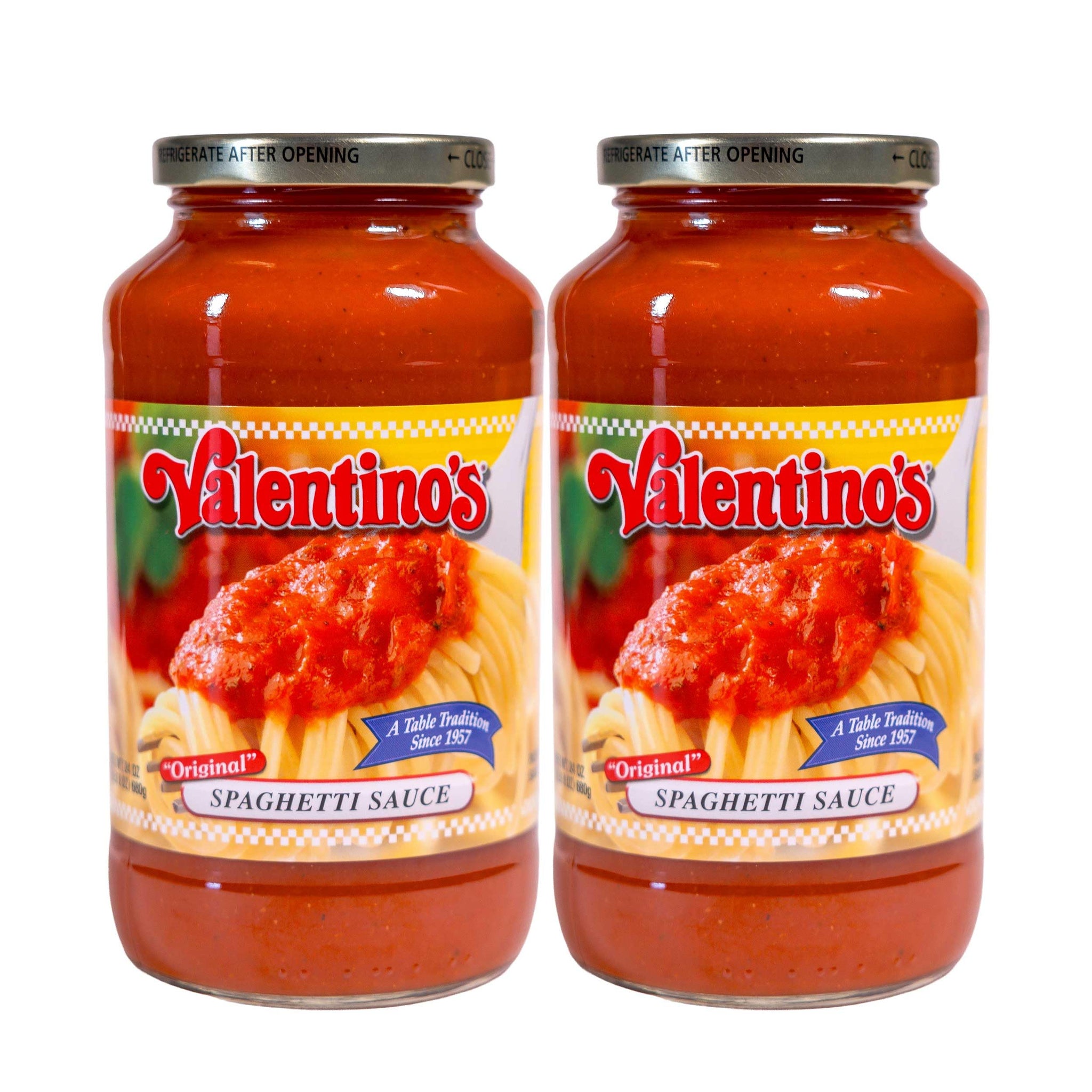 Valentino's Traditional Italian Pasta Sauce, 24 oz Jar, 2 Pack