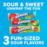 Airheads Sour Full-Size Candy Bars, Taffy Variety Bulk Box, Individually Wrapped Candy, Three Assorted Flavors, 60 Count Box
