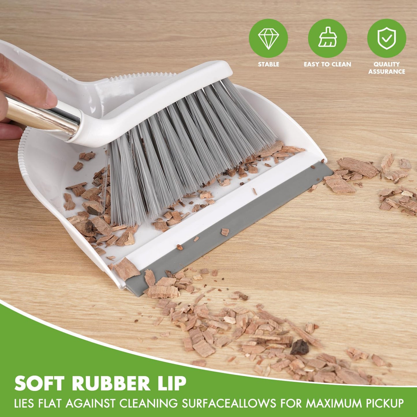 Zehrai Small Broom and Dustpan Set, Dustpan and Brush Set, Small Brush and Dustpan Set, Hand Broom and Dustpan Set, Mini Handheld with Home, Desktop