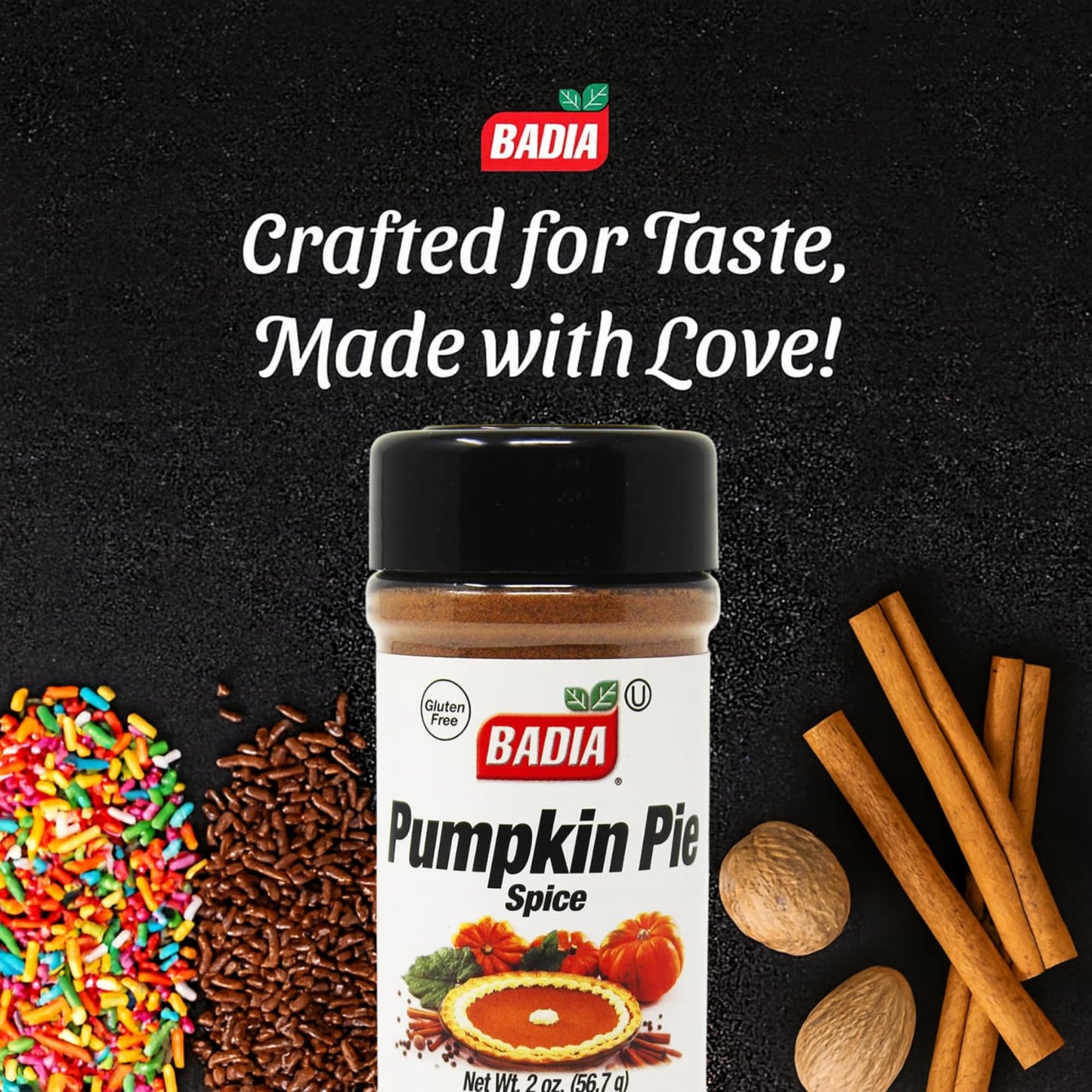 Badia Pumpkin Pie Spice, 2 oz - Warm & Aromatic Blend of Cinnamon, Nutmeg, Ginger, and Cloves