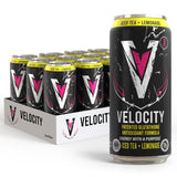 Velocity Iced Tea + Lemonade Energy Drink with Patented Glutathione Antioxidant Formula, Non-Carbonated, Zero Sugar, Keto, 12 Pack (16 oz Cans)