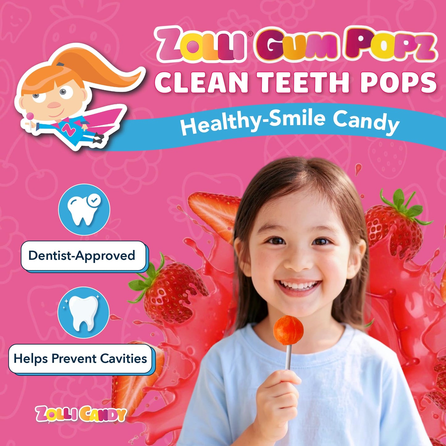 Zollipops GUM Popz 5.6oz Resealable Pouch - Enjoy a Burst of Flavor with Gum in a Convenient Resealable Pouch