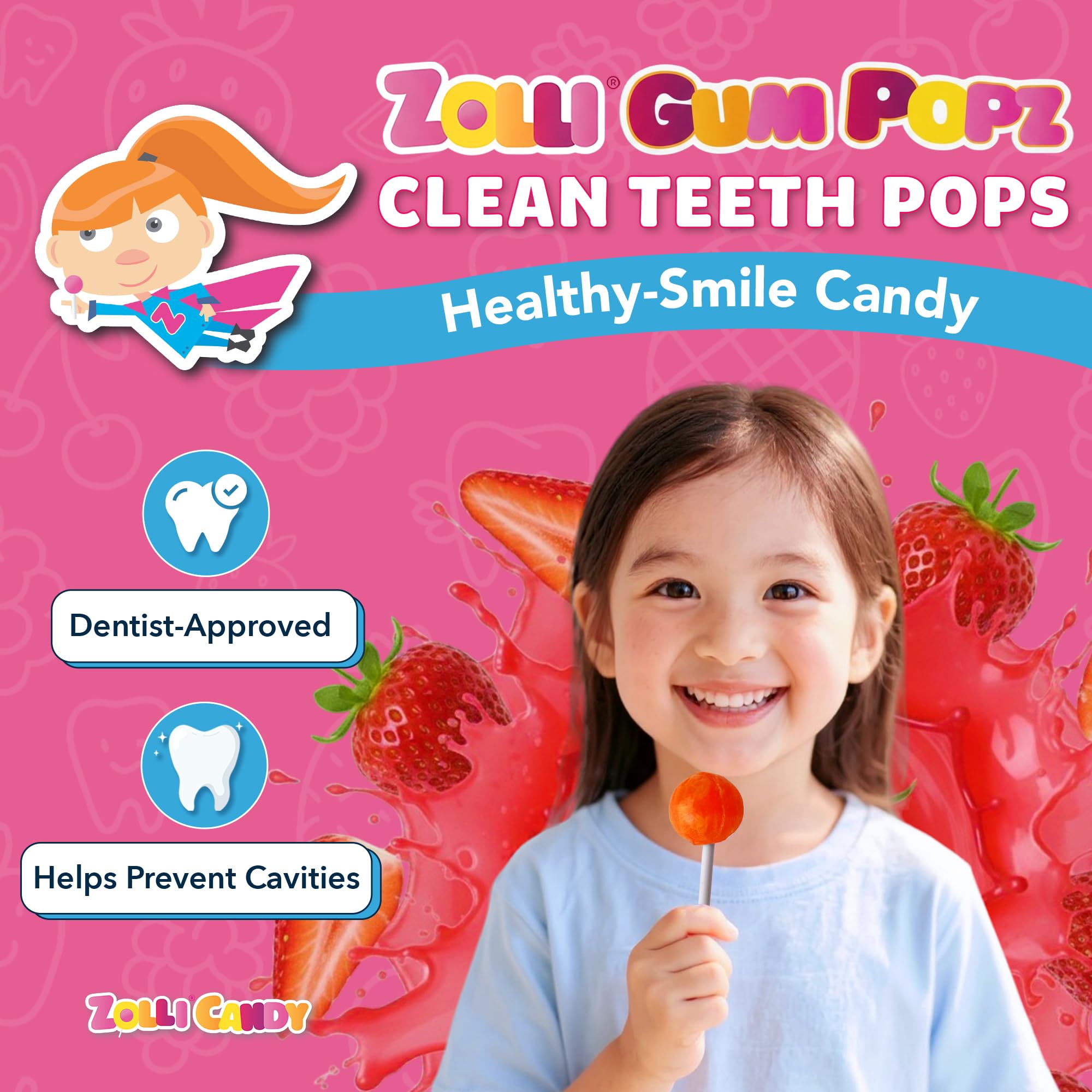 Zollipops GUM Popz 5.6oz Resealable Pouch - Enjoy a Burst of Flavor with Gum in a Convenient Resealable Pouch