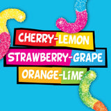 Trolli Sour Brite Crawlers, Candy, Cherry-Lemon, Strawberry-Grape & Orange-Lime, Sweet and Sour, Gummy Worms, Halloween Treat, 28.8 oz
