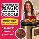 EZ Bombs Pozole Bomb Seasoning, Pack of 2 - Authentic Mexican Soup Mix for Traditional Pozole, Made with Real Chiles, Herbs & Spices for Quick