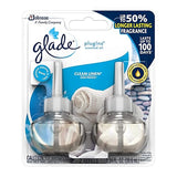 Glade PlugIns Refills Air Freshener, Scented and Essential Oils for Home and Bathroom, Clean Linen, 1.34 Oz, 2 Count (Pack of 3)