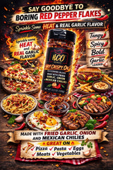 HCO Shake by Hot Crispy Oil | Say Good-Bye to Boring Red Pepper Flakes! An All-Purpose Seasoning Blend of Crisp Garlic, Onion, Chili Pepper Flakes
