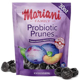 Mariani Probiotic Prunes Pitted Unsweetened, 30oz - Bulk Dried Fruits No Sugar Added - California Dried Prunes Pitted Unsweetened - Supports Healthy