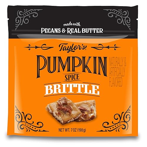 Pumpkin Spice Brittle with Pecans and Real Butter, 3/7 oz bags