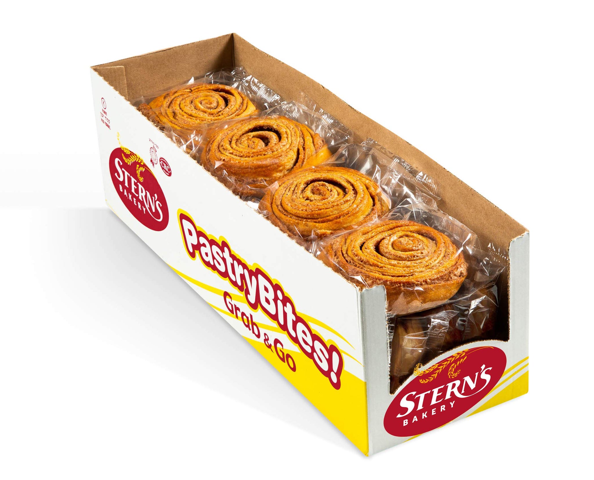 Stern’s Bakery Cinnamon Swirl | 18 Individually Wrapped Pastries | 3 Oz Breakfast Danish Pastries | Vending Machine Snacks | Lunchbox Snacks | Dairy