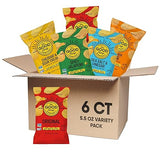 The Good Crisp Company Crinkle Cut Potato Chips, Variety Pack, 5.5 Oz (Pack of 6)