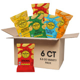The Good Crisp Company Crinkle Cut Potato Chips, Variety Pack, 5.5 Oz (Pack of 6)