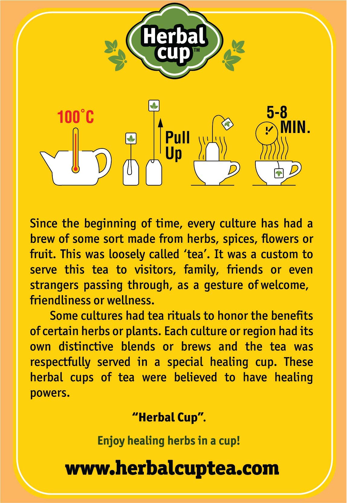 Herbal Cup Ayurveda Maca Tea, Organic Ashwagandha, No Caffeine Herbal Teas (16 Count, Pack of 1)