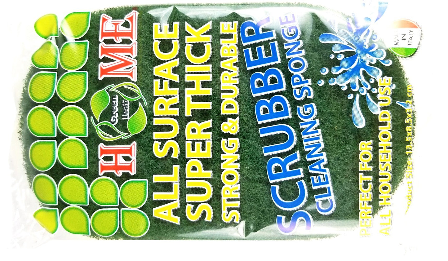 C21-00021(6 pack) Uniware Jumbo Oval Cellulose Sponge With Abrasive,Made In Italy(5.3'' x 3.3'' x 1.3'' (13.5 x 8.5 x 3.3 CM)) (6)