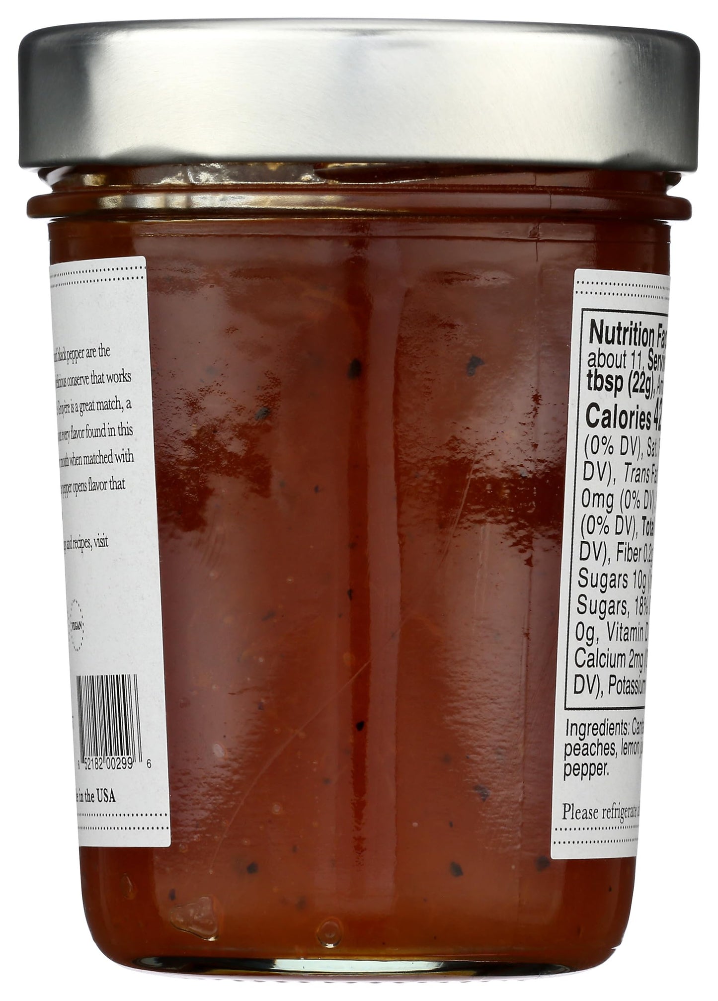 Bonnies Jams Cantaloupe Peach with Black Pepper Jam, 8.75 OZ
