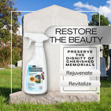 Riverside Essentials 16oz Headstone Cleaner for Graves, Tombstones & Headstones - Highly Effective Solution for Restoring and Protecting Memorials