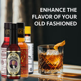 COCKTAILIER Aromatic Cocktail Bitters for Old Fashioned Gift Set | 4 Bottles: Angostura, Peychaud's, Regans' Orange, and Dale DeGroff's Pimento