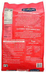 Lundberg Family Farms - White Basmati Rice, Premium Long Grain Bulk Rice, Non-Sticky Texture, California-Grown, Light Flavor, Pleasant Aroma, Gluten-Free, Non-GMO, Vegan, Kosher (10lb)