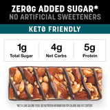Kind Zero Added Sugar Healthy Snacks Bars, Dark Chocolate Nuts & Sea Salt, Gluten Free, High Fiber, Keto Snacks, 5g Protein, 10 Count