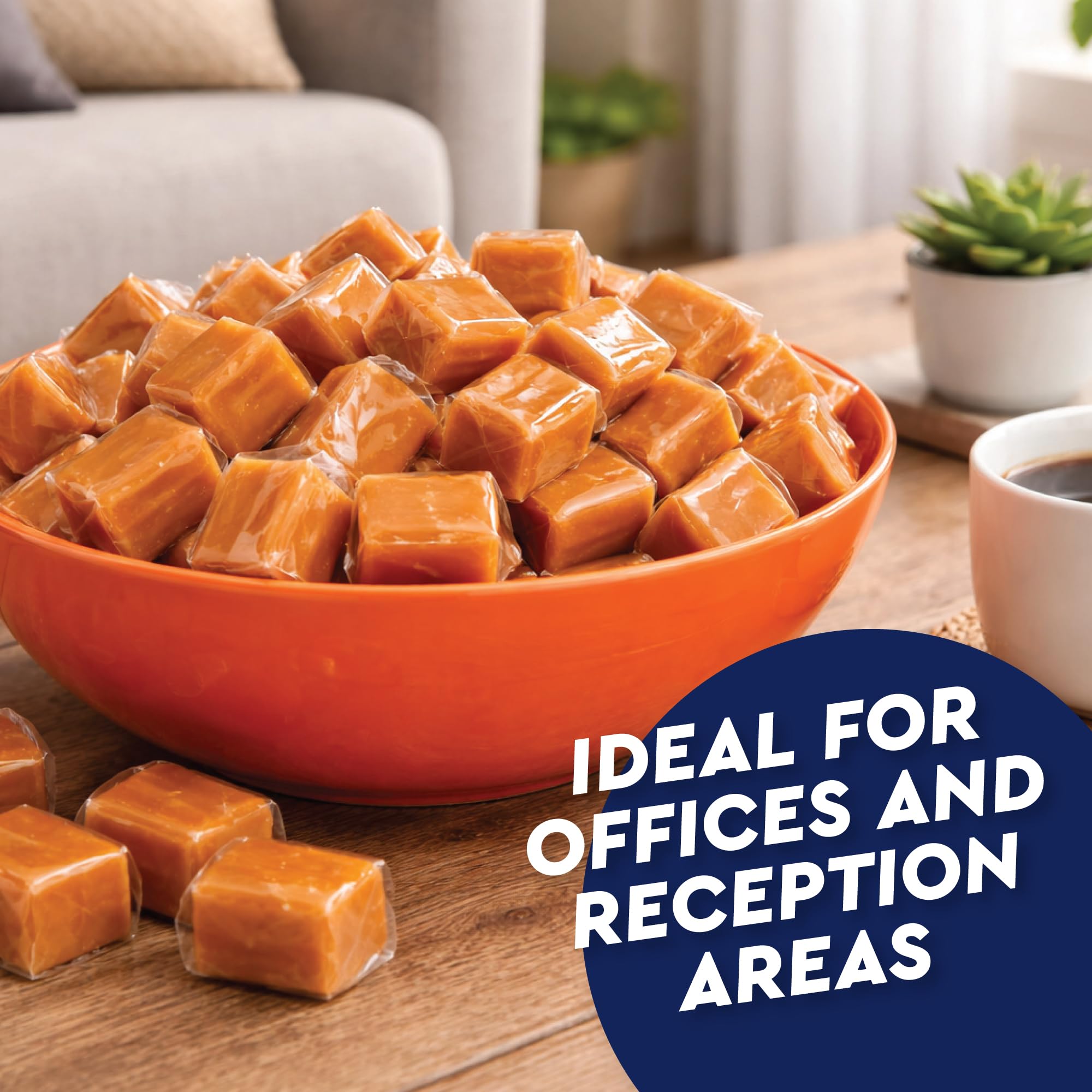 Caramel Cubes Candy Individually Wrapped - 1 Pound Bulk Bag (Approx. 75 Pieces) - Caramel Candy Soft Classic Chewy Candy For All Holidays, And Any