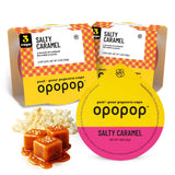 Opopop Microwave Popcorn - Pop Cups Salty Caramel 6-Pack, Non-GMO Gourmet Popcorn Kernels & Popcorn Flavoring, Caramel Popcorn, Gluten Free Snacks