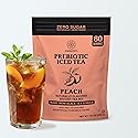 Harmony Matcha Prebiotic Black Tea Peach Flavor - Iced Tea Drink Mix with Plant Fiber for Gut Health, Gluten Free, Caffeinated, Zero Sugar, 7oz Bag