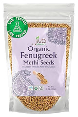 Jiva Organic Fenugreek Seeds 7 Ounce - Non-GMO, Gluten Free, All Natural Fenugreek Spice - Organic Fenugreek Seeds for Hair Growth, Cooking
