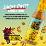 Snak Club x Hot Ones Snack Mix, Hot Habanero, Sweet Smoky, and Tangy Chili, Spicy Snacks with Peanuts, Pretzels, Sesame Sticks, Toasted Corn, Cashews