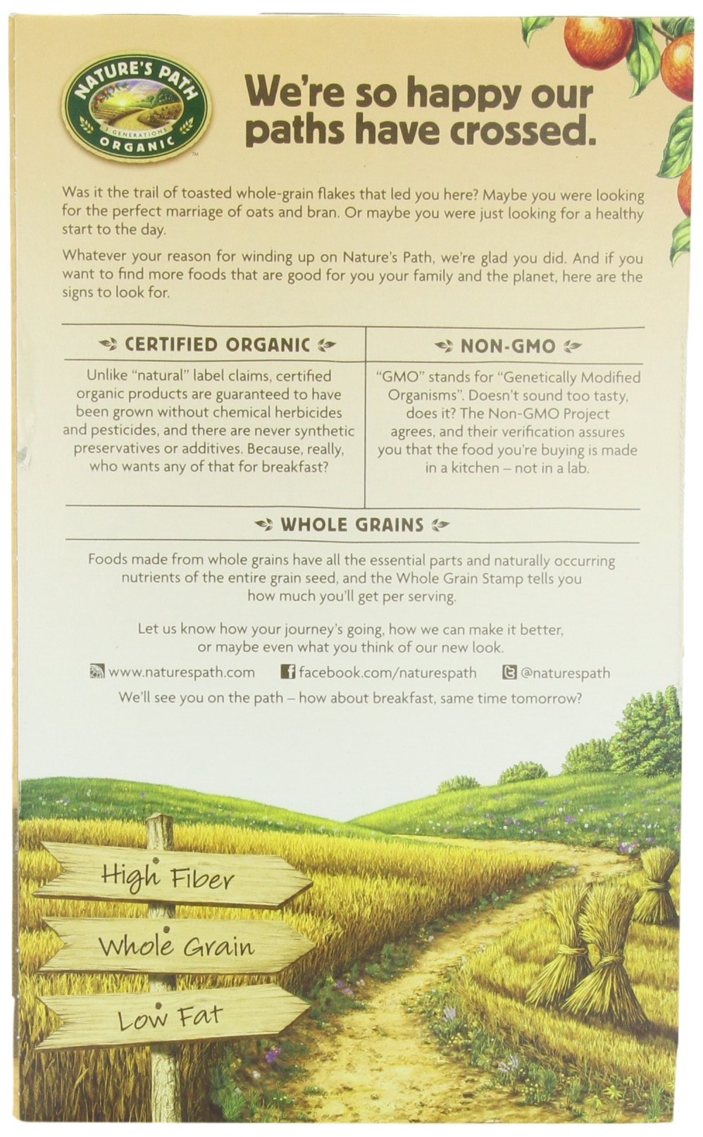 Nature's Path Organic Multigrain Oatbran Flakes Cereal -- 13.25 oz