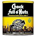 Chock Full o' Nuts New York Roast Ground Coffee - Premium Beans in Recyclable Steel Can - Rich Flavor & Aroma, Dark Roast - Perfect for Drip