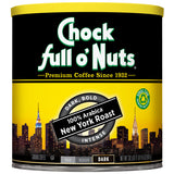 Chock Full o' Nuts New York Roast Ground Coffee - Premium Beans in Recyclable Steel Can - Rich Flavor & Aroma, Dark Roast - Perfect for Drip