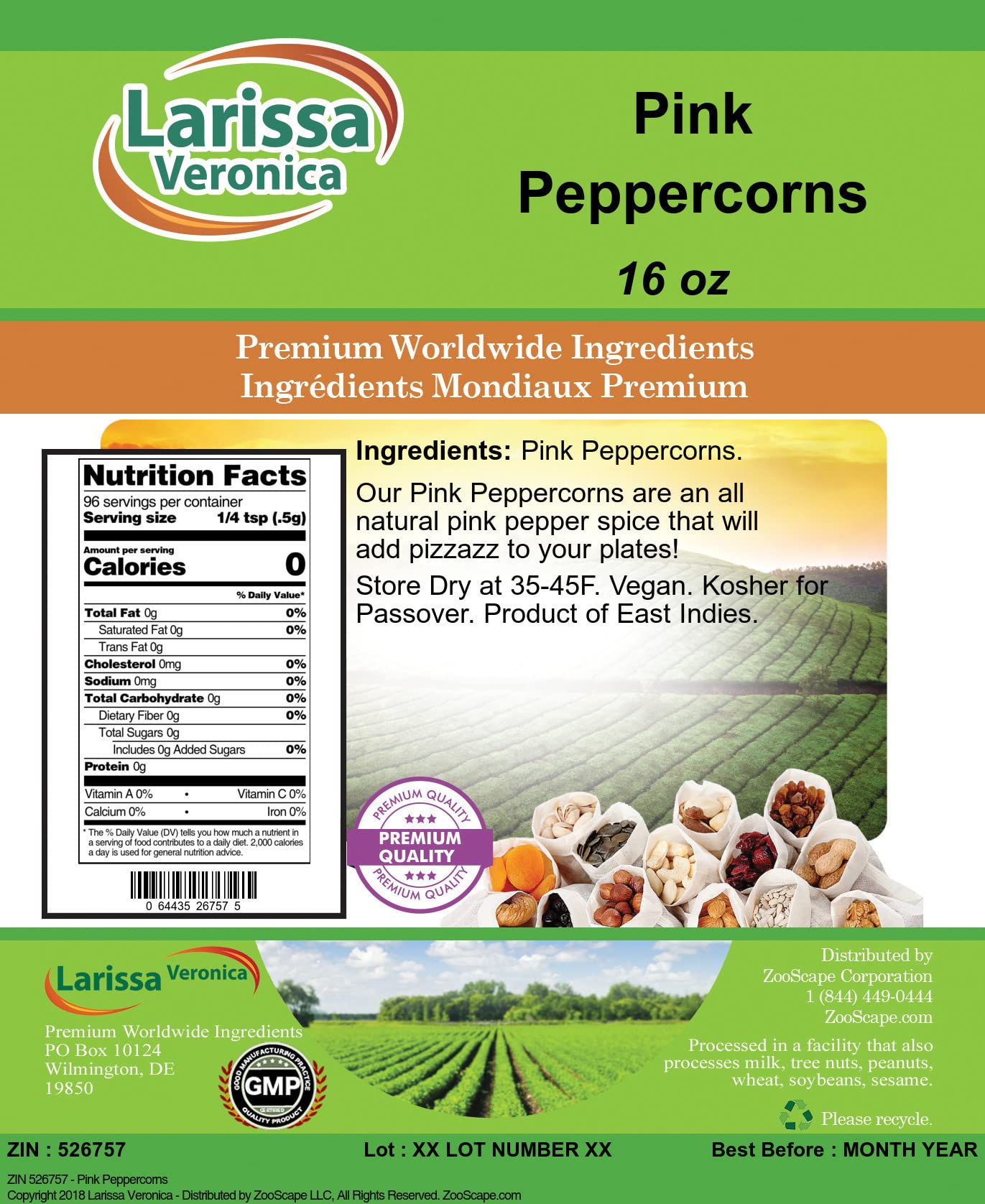 Pink Peppercorns (16 oz, ZIN: 526757) - 2 Pack