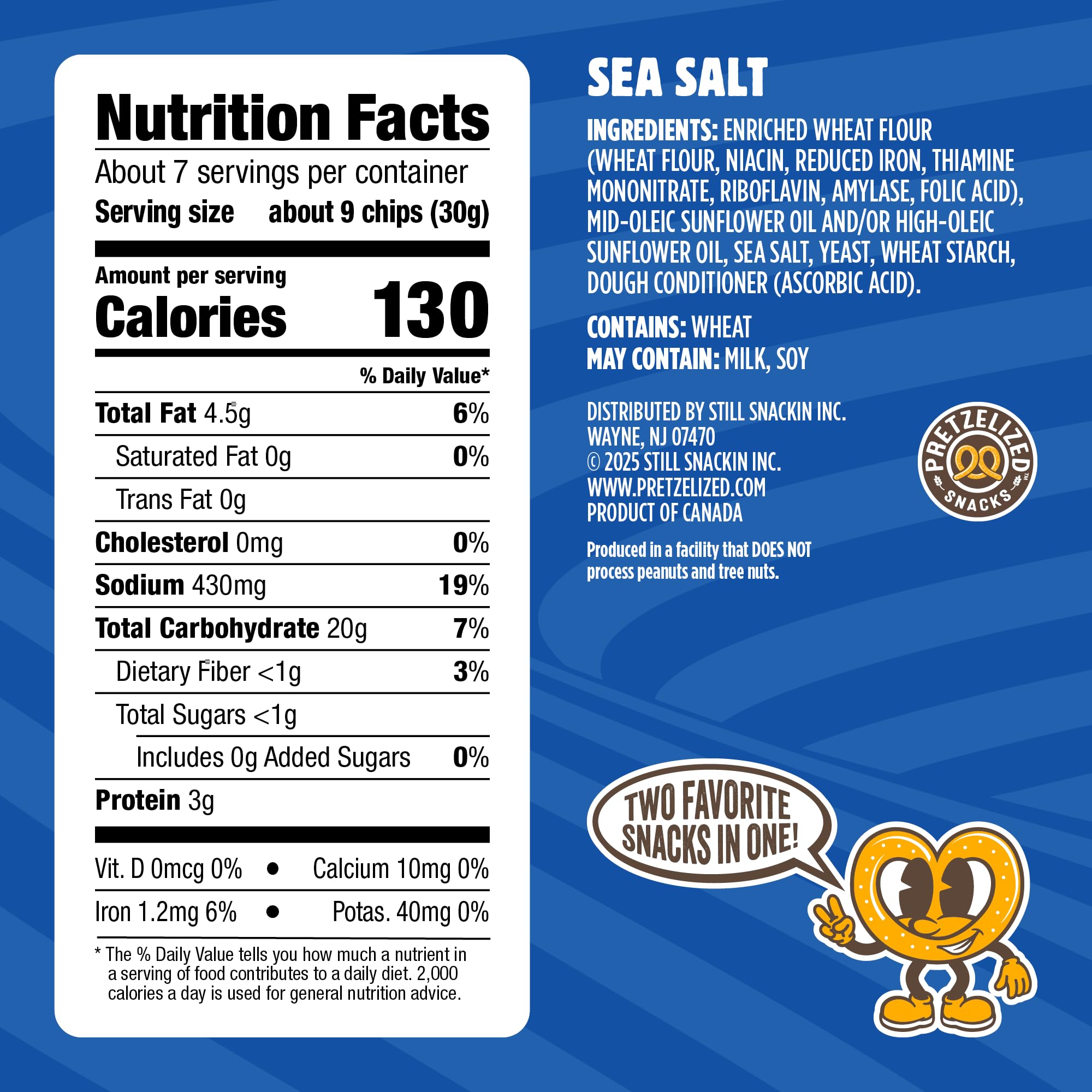 PRETZELIZED Snacks Pretzel Pita Chips Variety Pack (Pack of 4) 2 Sea Salt, 1 Everything, 1 Mediterranean MultiPack