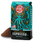 Fire Department Coffee - Gives Back to Firefighters - Bold & Smooth Shellback Espresso Ground Coffee - Roasted in the USA - Veteran Owned - 12 oz